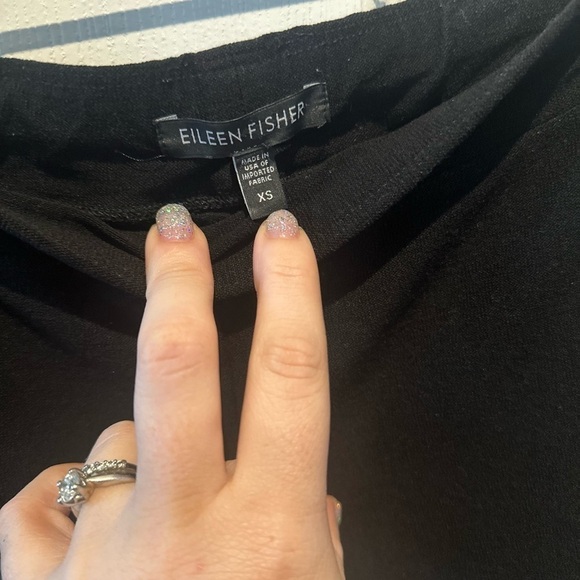 Eileen Fisher black XS cropped pants preppy office - Picture 4 of 5
